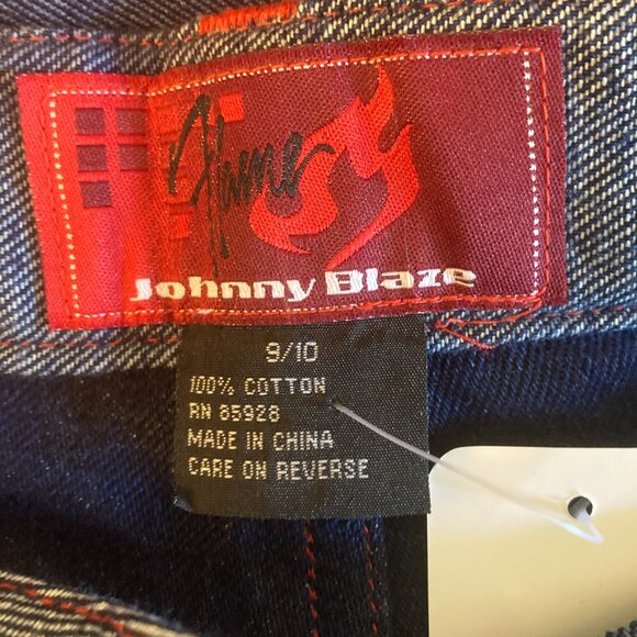 Women's Johnny Blaze Flame Jeans - Red Size 9/10 - Picture 4 of 4